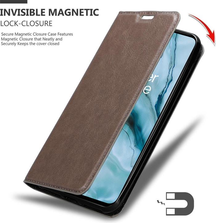 Actual product image Cadorabo Book Invisible Magnet Cover (OnePlus North)