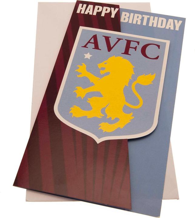 Actual product image Aston Villa FC Crest Birthday Card (1 pcs.)