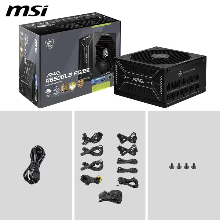 Actual product image MSI Netzteil MAG A850GLS PCIE5 850Watt (850 W)
