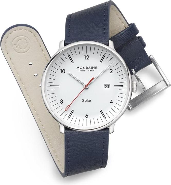 Immagine prodotto Mondaine MLE.41910.LDV Orologio da uomo Doppio Solar 41mm (Fatto in Svizzera, Orologio da polso analogico, 41 mm)