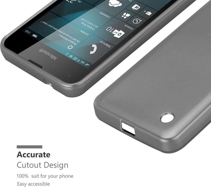 Actual product image Cadorabo TPU Matt Metallic Cover (Microsoft Lumia 550)