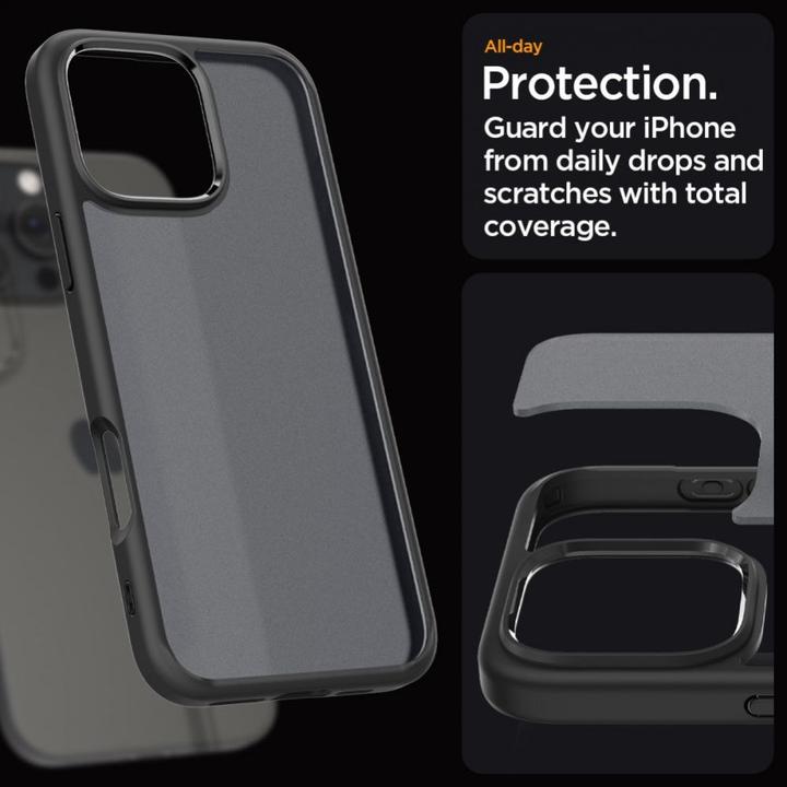 Actual product image Spigen Ultra Hybrid iPhone 16 Pro Max frost black ACS07995 (Apple iPhone 16 Pro Max)