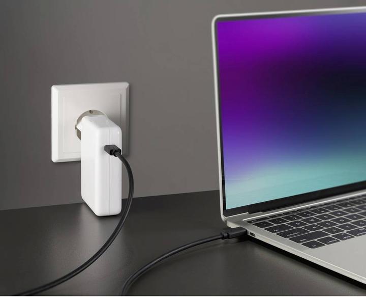 Produktbild Renkforce USB-C -Displaykabel USB 3.2 Gen2x2 Stecker 50.00 cm Schwarz TPE-Mantel (RF-5501100) (0.50 m, USB 3.2 Gen 2x2)