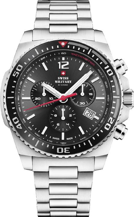 Immagine prodotto Swiss Military SM34093.01 Cronografo sportivo 45mm 10ATM (Orologio sportivo, 45 mm)
