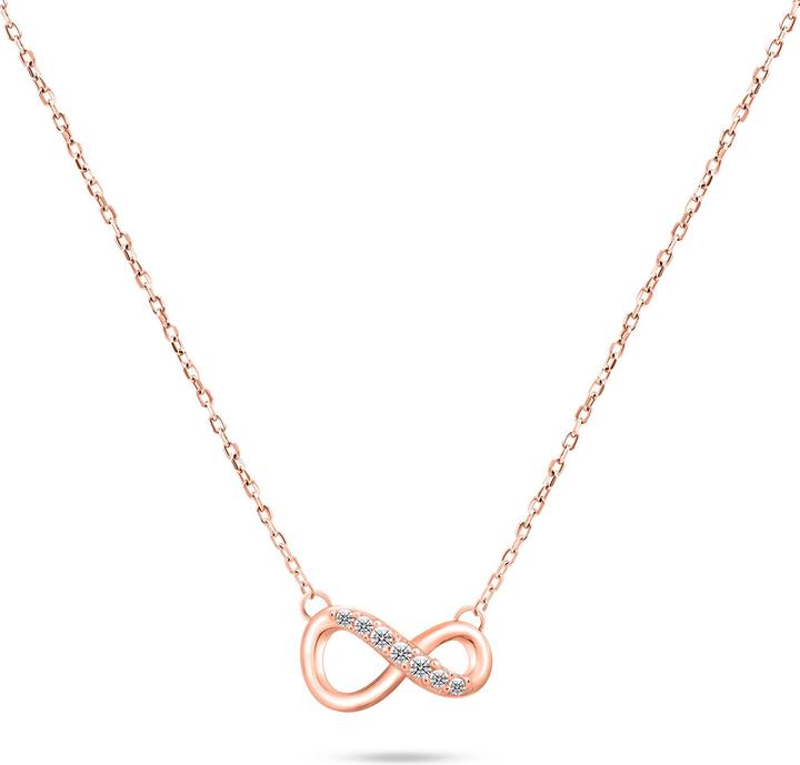 Brilio Argento - Collana Infinity in bronzo con zirconi NCL76R (Bronzo, Zirconi)