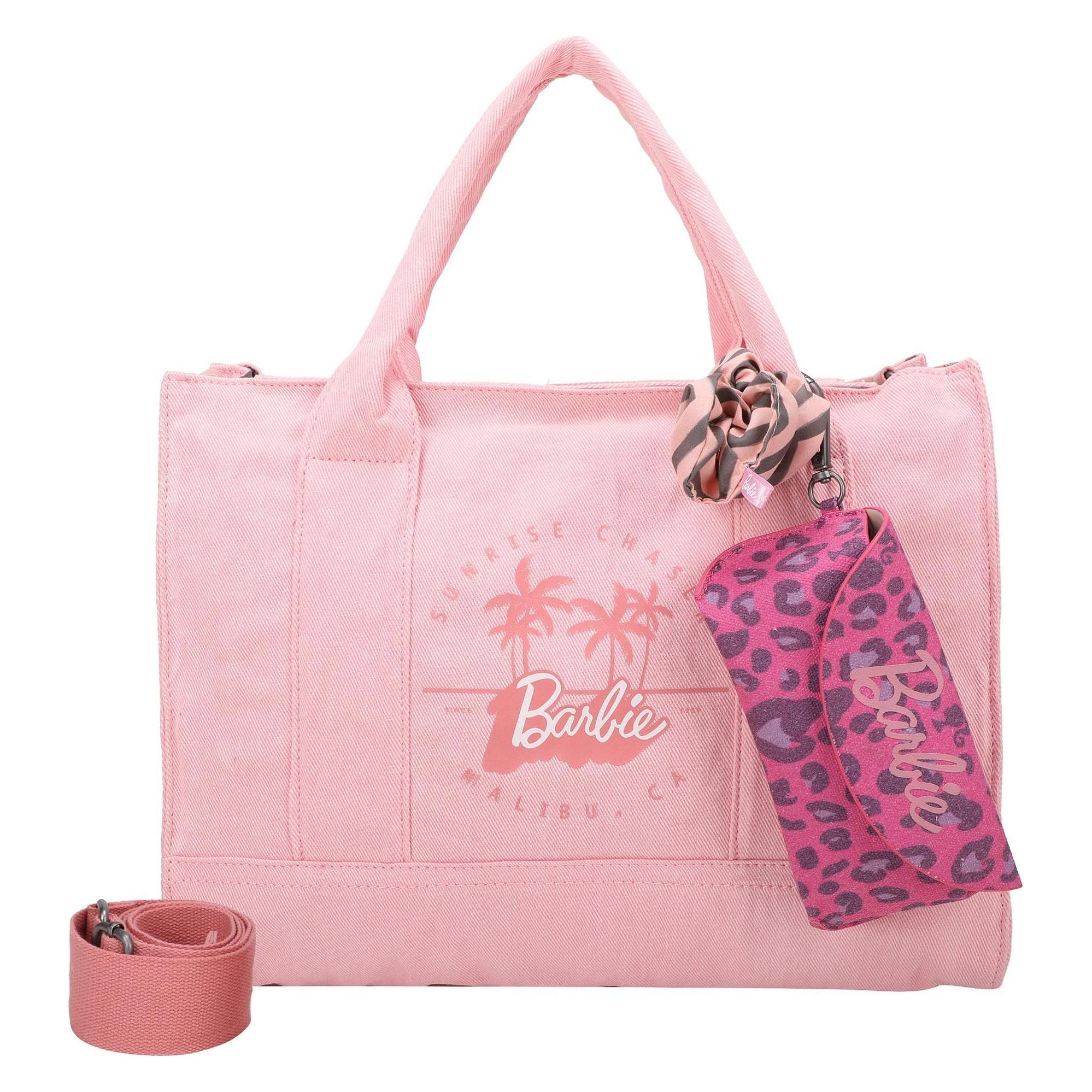 Fritzi Aus Preußen, Damen, Handtasche, Limited Barbie Malibu Denim Shopper Tasche 40 Cm, Rosa