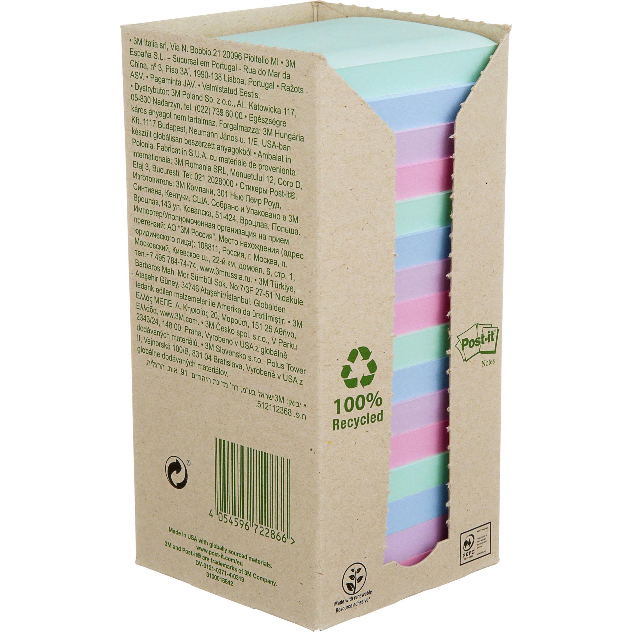 Thumbnail - Post-it, Haftnotiz, Recycling Notes (76 x 76 mm)