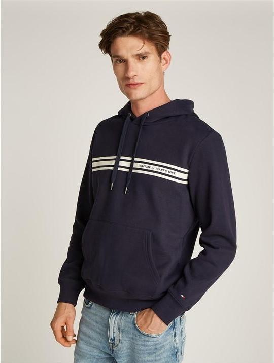 Produktbild Tommy Hilfiger Kapuzenpullover mit zentralem Bruststreifen (L)