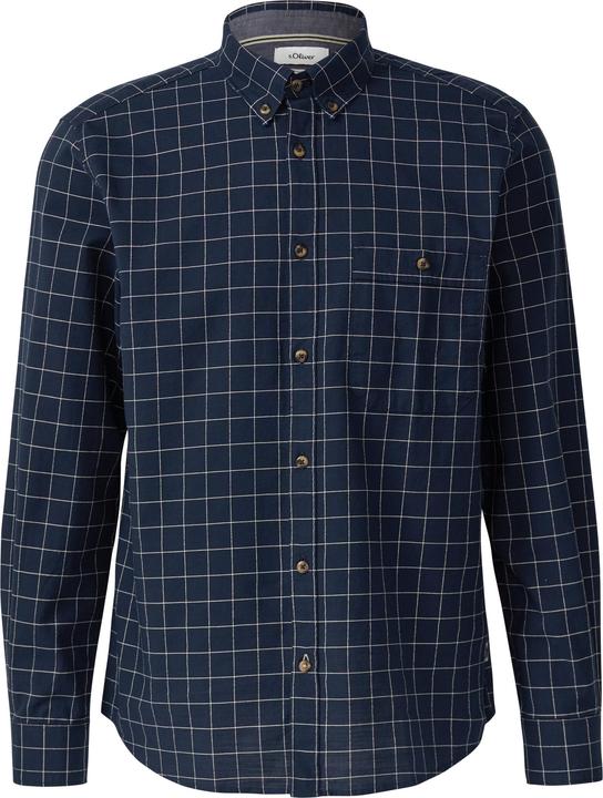 Immagine prodotto s.Oliver Hemd Regular Fit: Karo-Hemd aus Baumwolle mit Button-Down-Kragen (M)