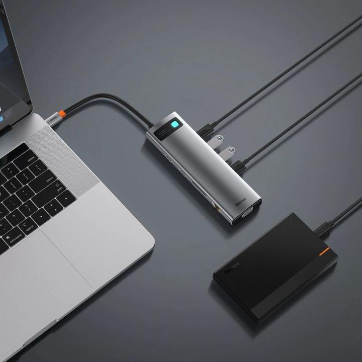 Actual product image Baseus CAHUB-CT0G (USB-C, 11 ports)