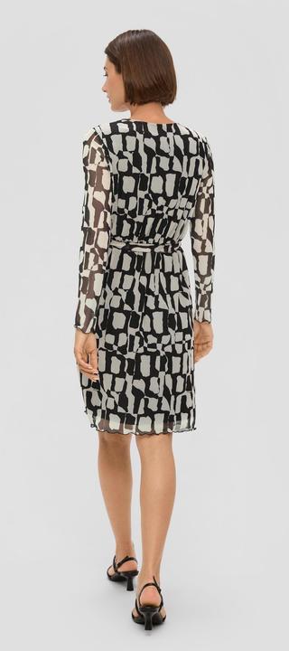 Produktbild S.Oliver Kleid Elegantes Mesh-Kleid in Wickel-Optik (42)