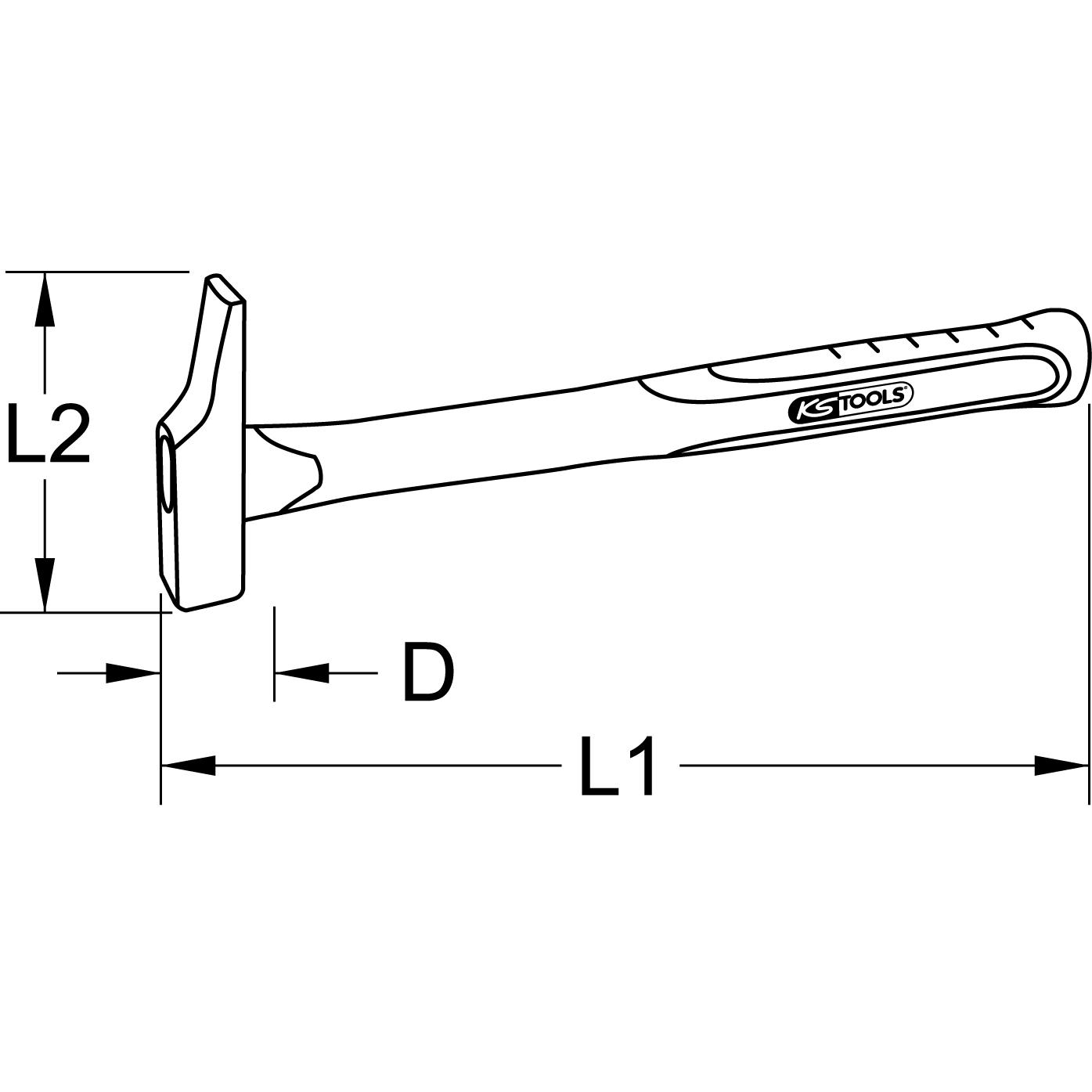 Thumbnail - KS Tools, Hammer, Schreinerhammer, französische Form (600 g)