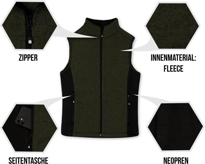 Produktbild Normani Herren Strick-Fleeceweste Shamattawa (XL)