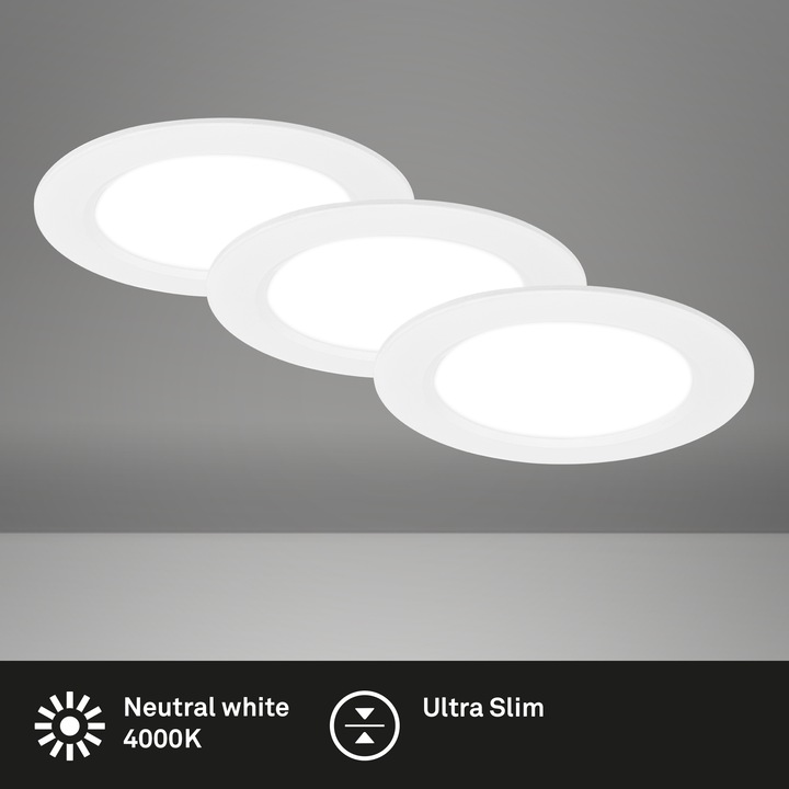 Produktbild Briloner Ultraflache LED Einbauleuchten 3er-Set - Flat star (660 lm)