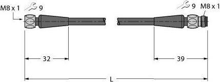 Actual product image Turck Connection line (5 m)