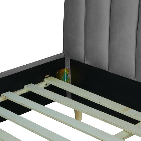 Produktbild Homestyle4u Polsterbett Doppelbett Stoffbett Bettgestell (140 x 200 cm)