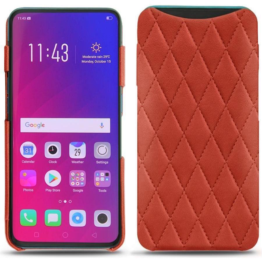 Noreve Lederschutzhülle (Oppo Find X), Smartphone Hülle, Orange