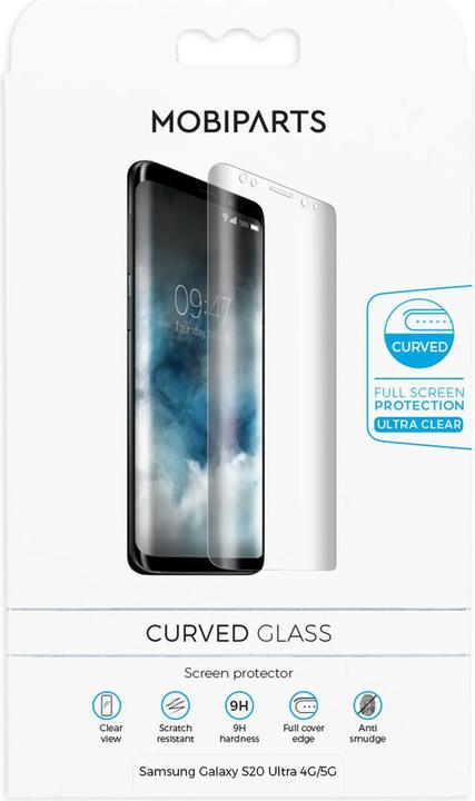 Produktbild Mobiparts Curved Glass Samsung Galaxy S20 Ultra 4G/5G (1 Stück, Samsung Galaxy S20 Ultra 5G)
