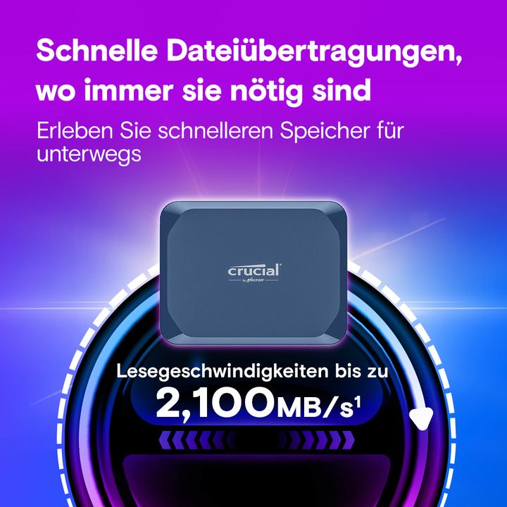 Actual product image Crucial X10 Portable SSD (4 TB)