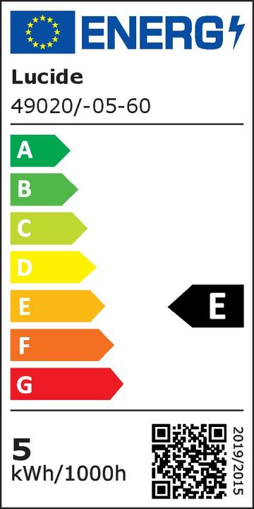 Energie-Label Lucide E27 (E27, 5 W, 600 lm, 1 x, E)