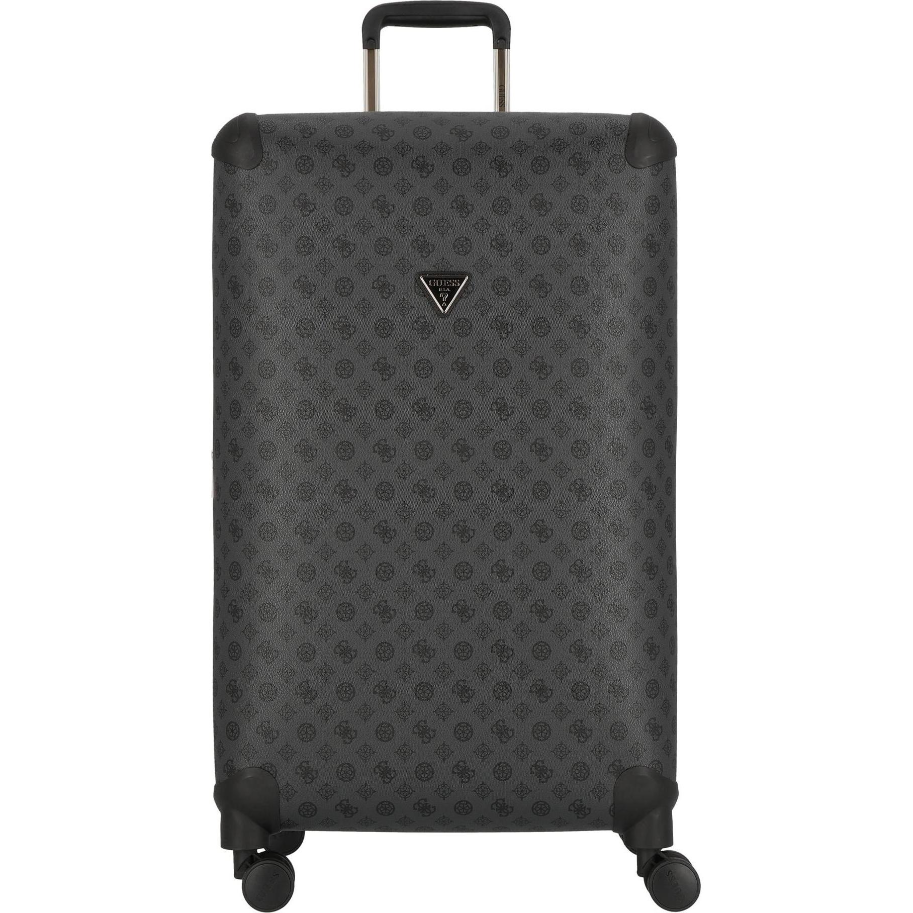 Guess, Koffer, Wilder 4 Rollen Trolley 77 cm mit Dehnfalte, Grau, (103 l, XL (ab 115l))