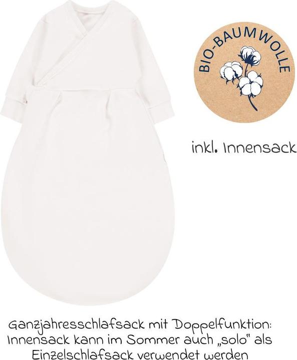 Image du produit Alvi Schlafsäcke Schlafsack Baby-Mäxchen 4 Season Mull - Sand-Beige (Toute l'année)