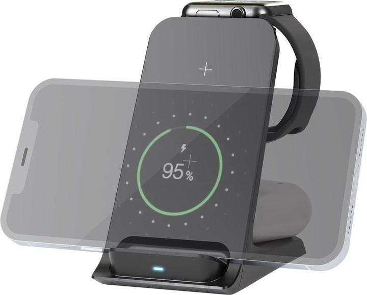 Actual product image Goobay wireless charger for 3 devices / 15W (15 W)