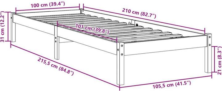 Actual product image vidaXL Gill (100 x 210 cm)
