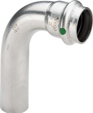 Actual product image Viega Sanpress Inox bend 90° 22 stainless steel/shiny, 435721 (Press connection)
