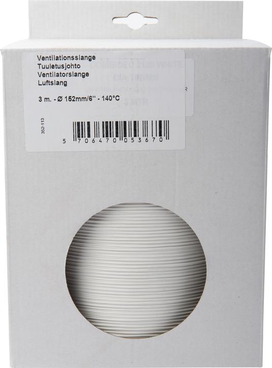 Actual product image Nordic Quality Ventilation hose 140°C, 152mm/6", 3m