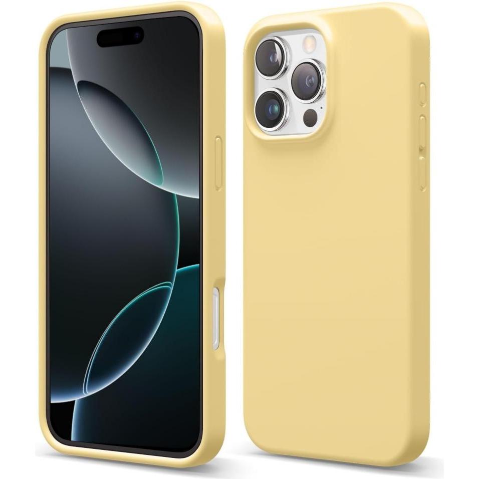 Screenguard Liquid Silicone Case (Apple iPhone 16 Pro), Smartphone Hülle, Gelb