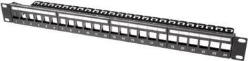 Produktbild ACT 24 Port Keystone-jack patchpanel without connectors. Number of sockets: 24 24 port keystone panel