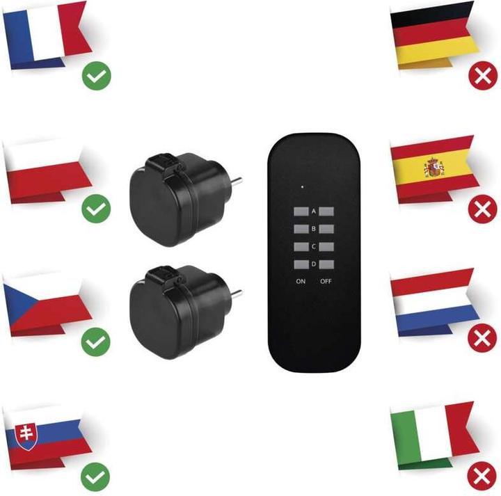 Actual product image Emos DálkovÄ' ovládané zásuvky P0067, IP44