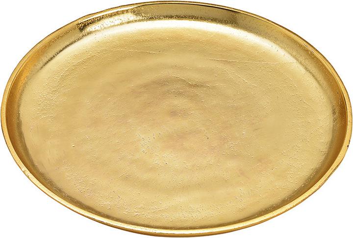 G. Wurm Teller rund aus Metall Gold (B/H/T) 30x2x30cm