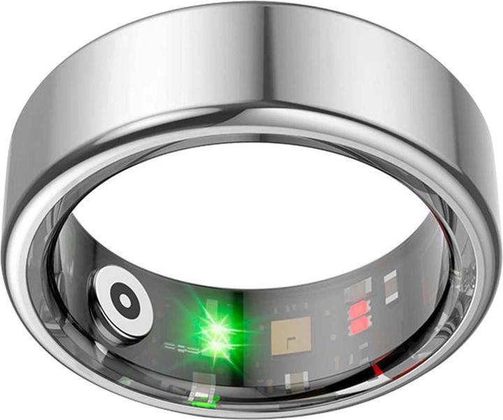 Actual product image Avizar Smart Ring Grösse 8 Titan mit Ladeetui (8, Silver)