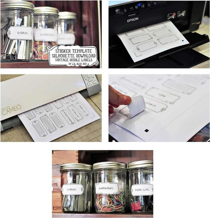 Actual product image Silhouette Printable stickers