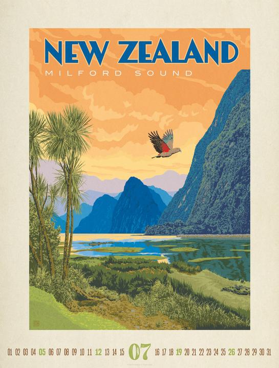 Produktbild Travel Time - Reise-Plakate Kalender 2026