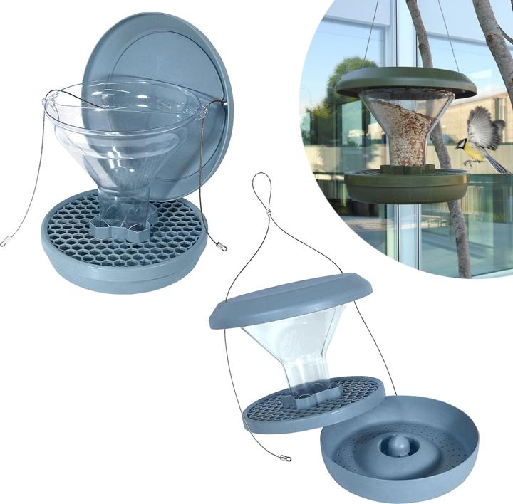 Productafbeelding Swissinno Vogel-Futtersilo "Davos" SMART BIRDS. Hellblau