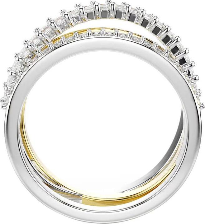 Actual product image Swarovski Hyperbola Ring Verschiedene Schliffe Weiss Metallmix (52)