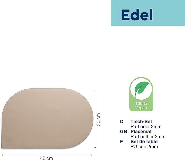 Image du produit Kela Set de table Edel beige (1 pcs, 45 x 30 cm)