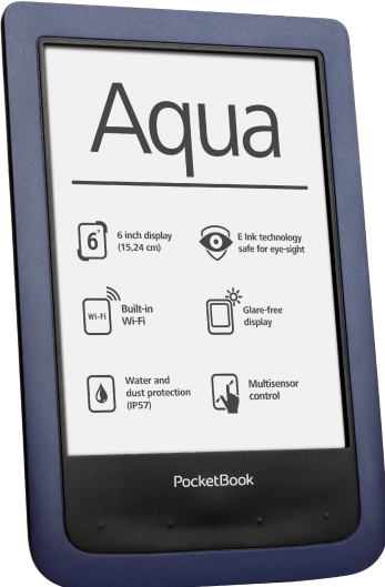 Actual product image PocketBook Aqua (6", 4 GB, Blue)