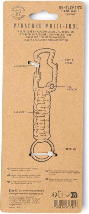 Actual product image Gentlemen's Hardware Paracord Multi-Tool (4 Functions)