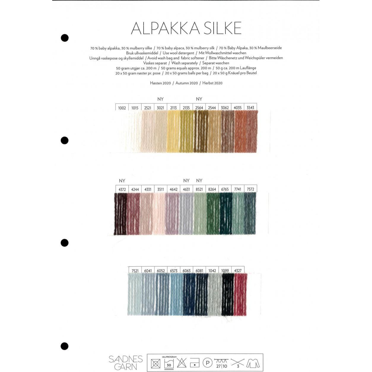 Sandnes Garn Alpakka Silke 50g, Garn + Wolle, Weiss