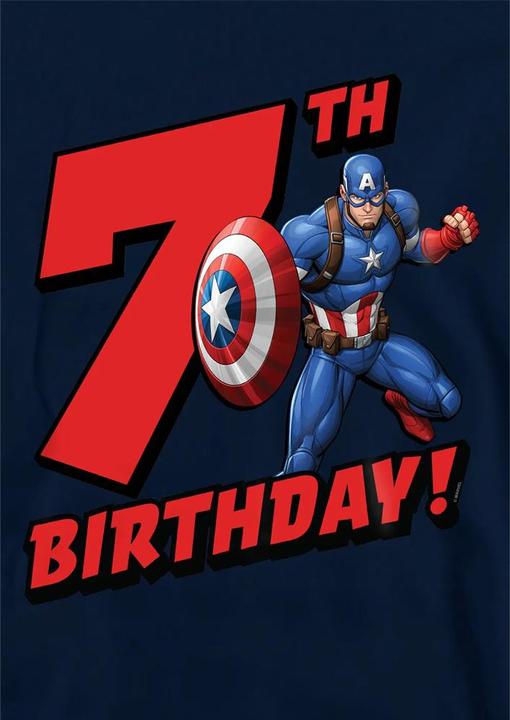 Produktbild Captain America Kapuzenpullover Zum Überziehen 7. Geburtstag (128)