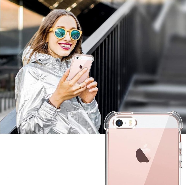 Immagine prodotto Screenguard Apple iPhone 5/5S/SE Custodia Crystal Soft Airbag Bumper (Apple iPhone 5)