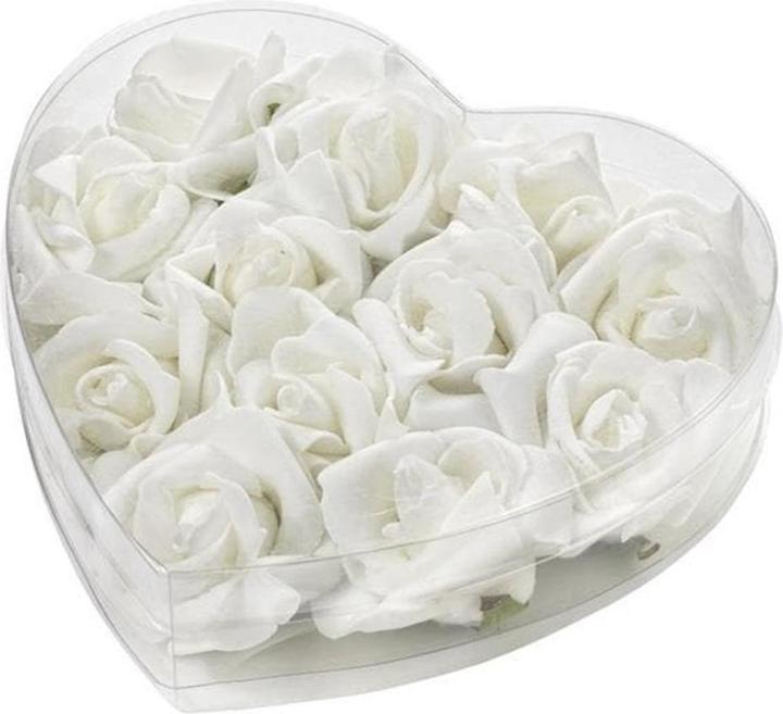 Actual product image Hobby Fun Scatter decoration roses 12 pieces, White (12 pcs.)