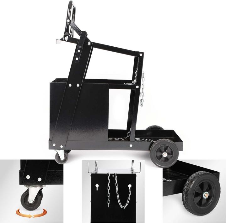 Produktbild Wiltec Schweisswagen Stahl 4 Schubladen Schweissgerätewagen 100kg Werkstattwagen
