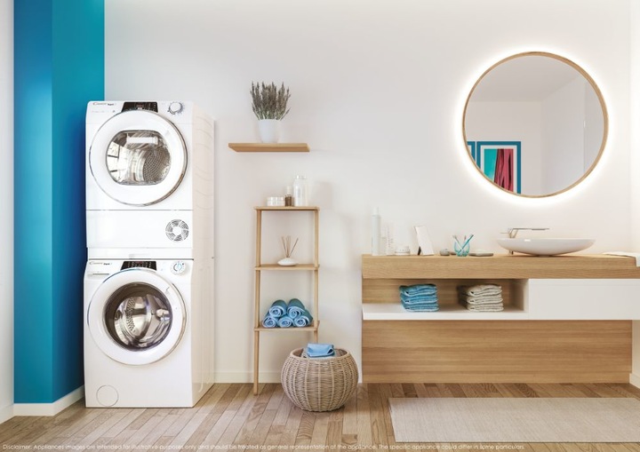Actual product image Candy RO14146DWMCE/1-S Washing Machine, A, Front loading, Depth 60 cm, 14 kg, White (14 kg, Left)