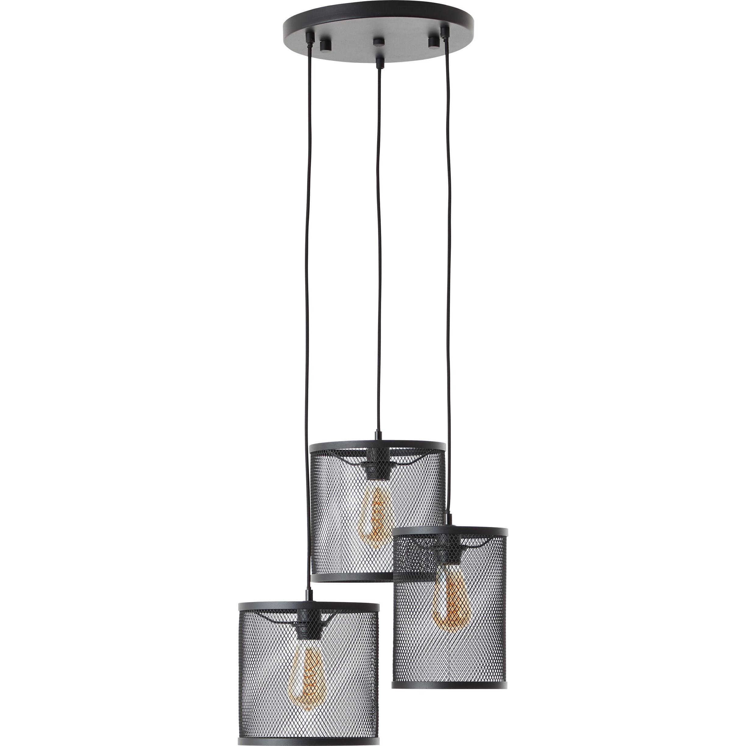 Brilliant, Pendelleuchte, Hanglamp Maze E27 max 3x60W - Zwart (E27)