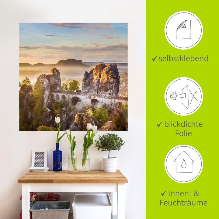 Produktbild Artland Sächsische Schweiz Basteibrücke U4XD (70 x 70 cm)